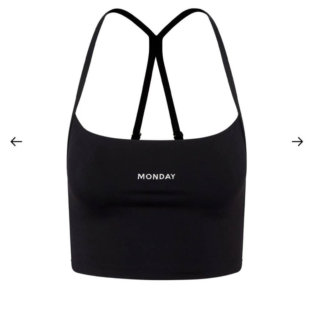 Monday Swimwear Black Olympic Tank Sports Bra